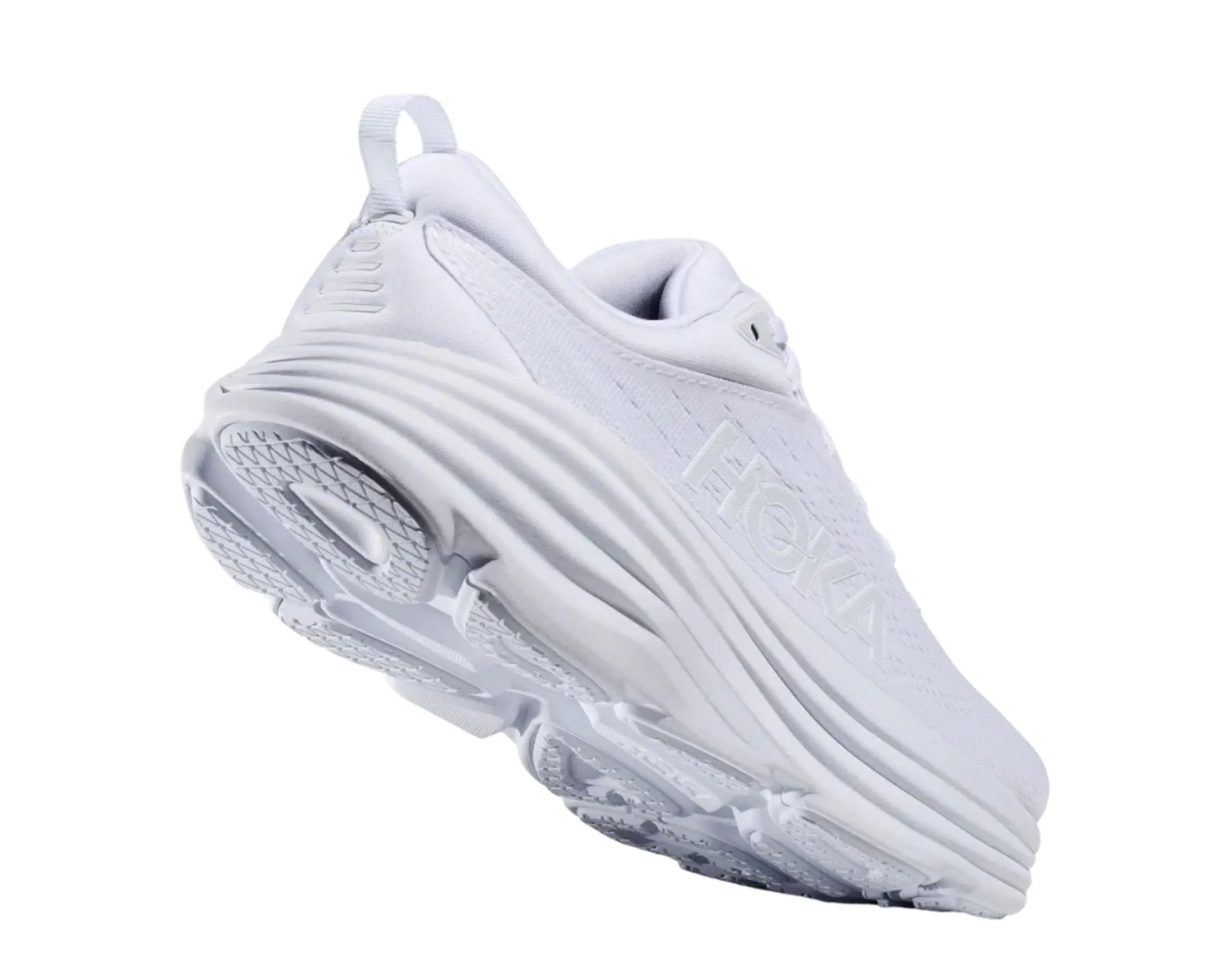 Hoka Bondi 8 White/White Women's Running Shoes 1127952-WWH