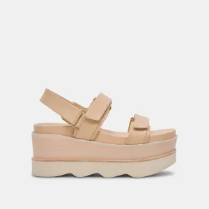 IZAK SANDALS FRENCH VANILLA LEATHER