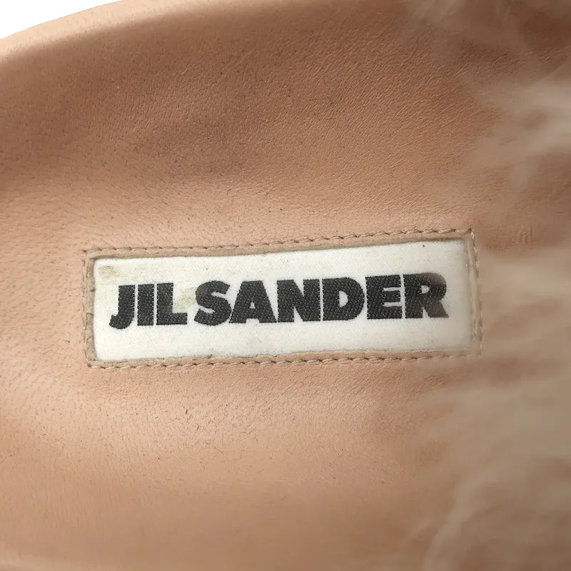 Jil Sander Toscana Shearling Slide Sandals Nude Size 39
