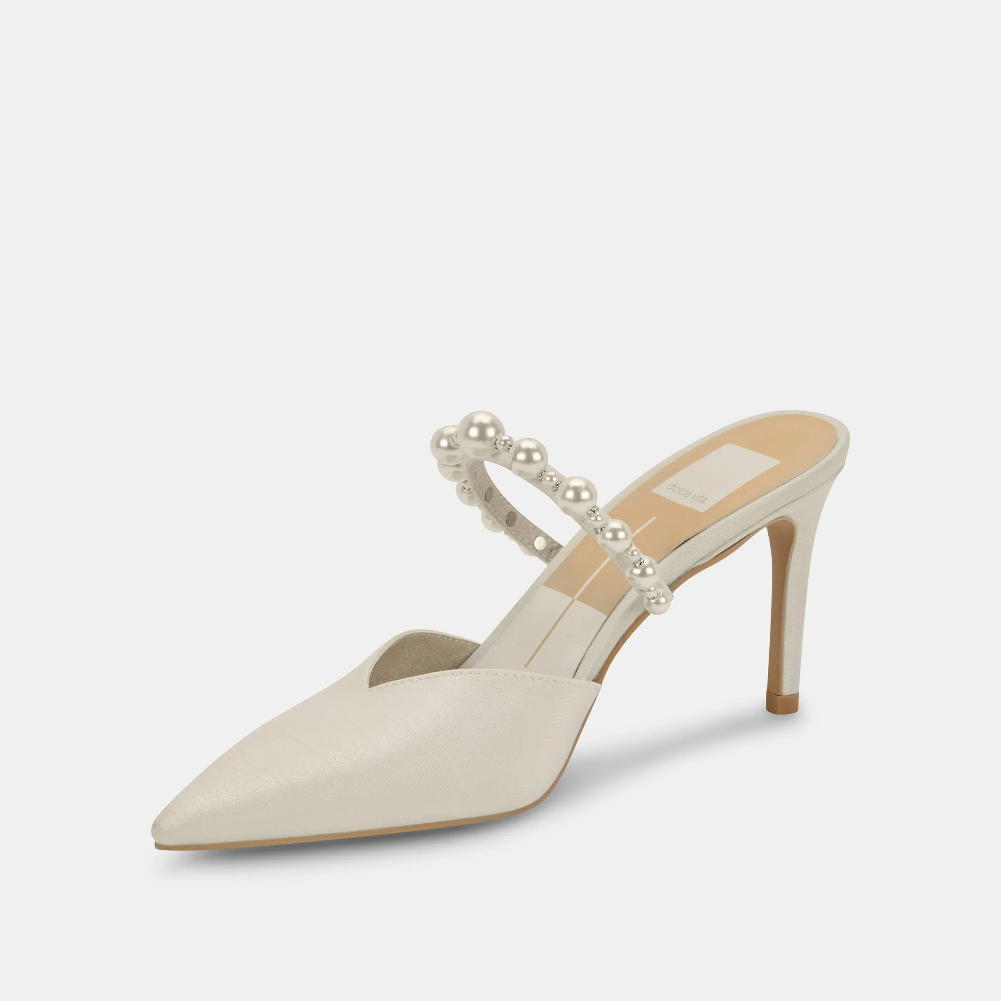 KANIKA PEARL WIDE HEELS VANILLA PEARLS