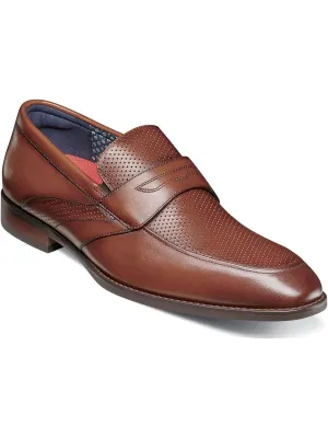 KARNES Mens Leather Slip on Loafers