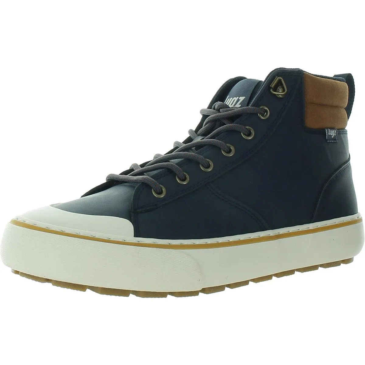 Key Mens Lace-Up Man Made High-Top Sneakers