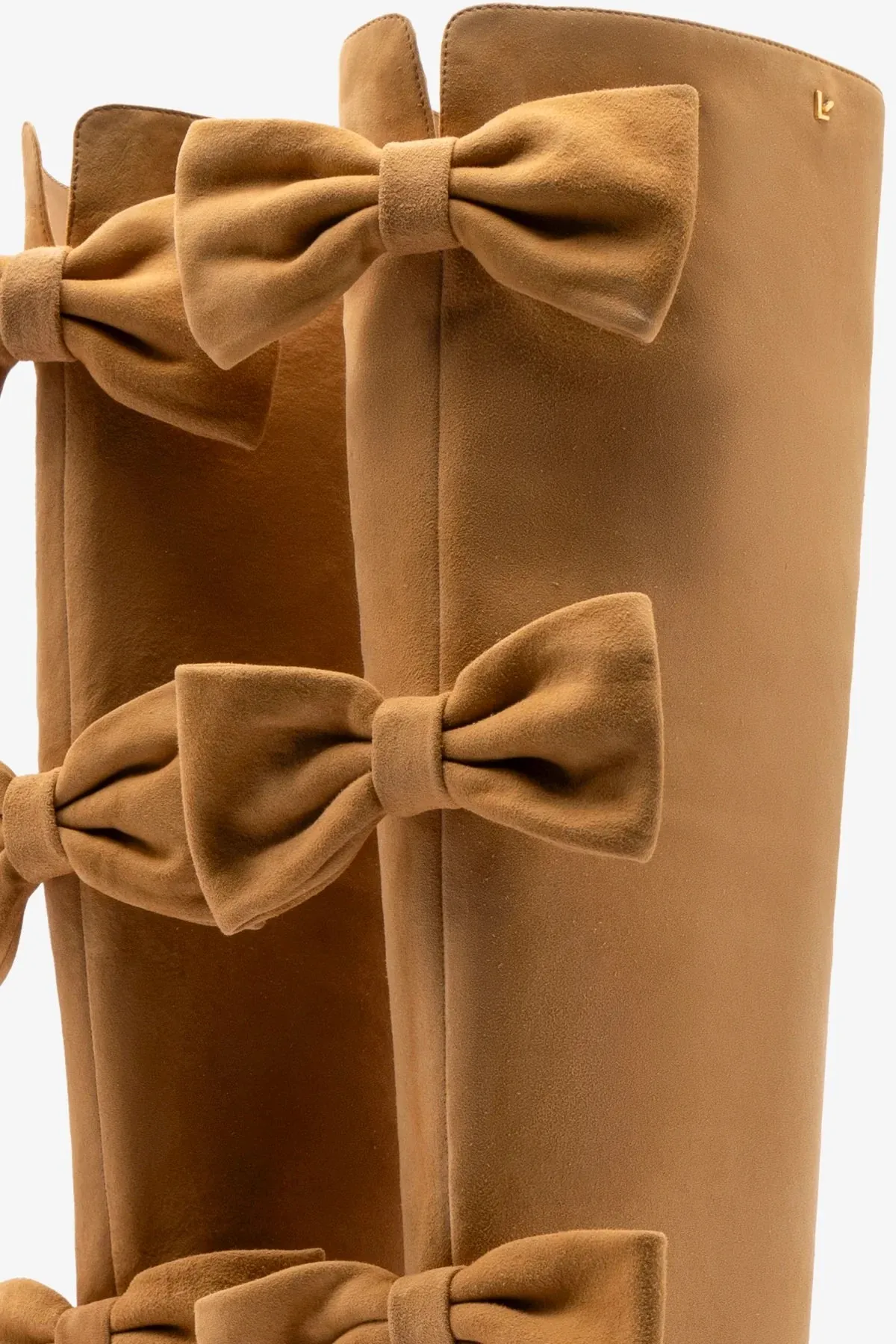 Larroudé for LoveShackFancy Boot In Peanut Suede