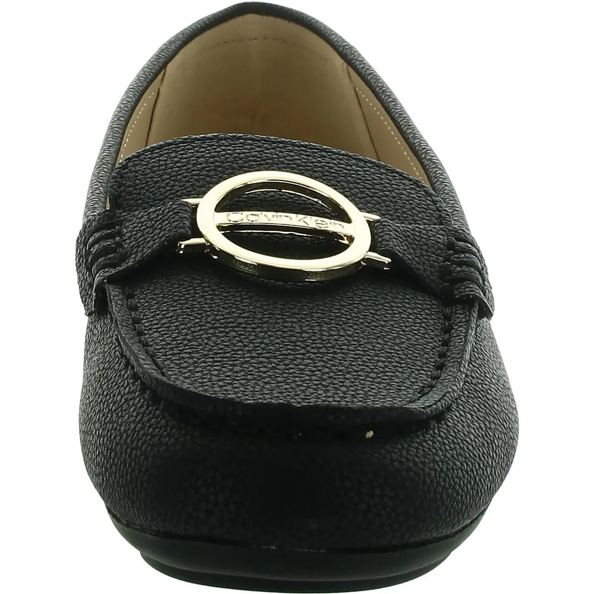 Layne Womens Embellished Faux Leather Loafers