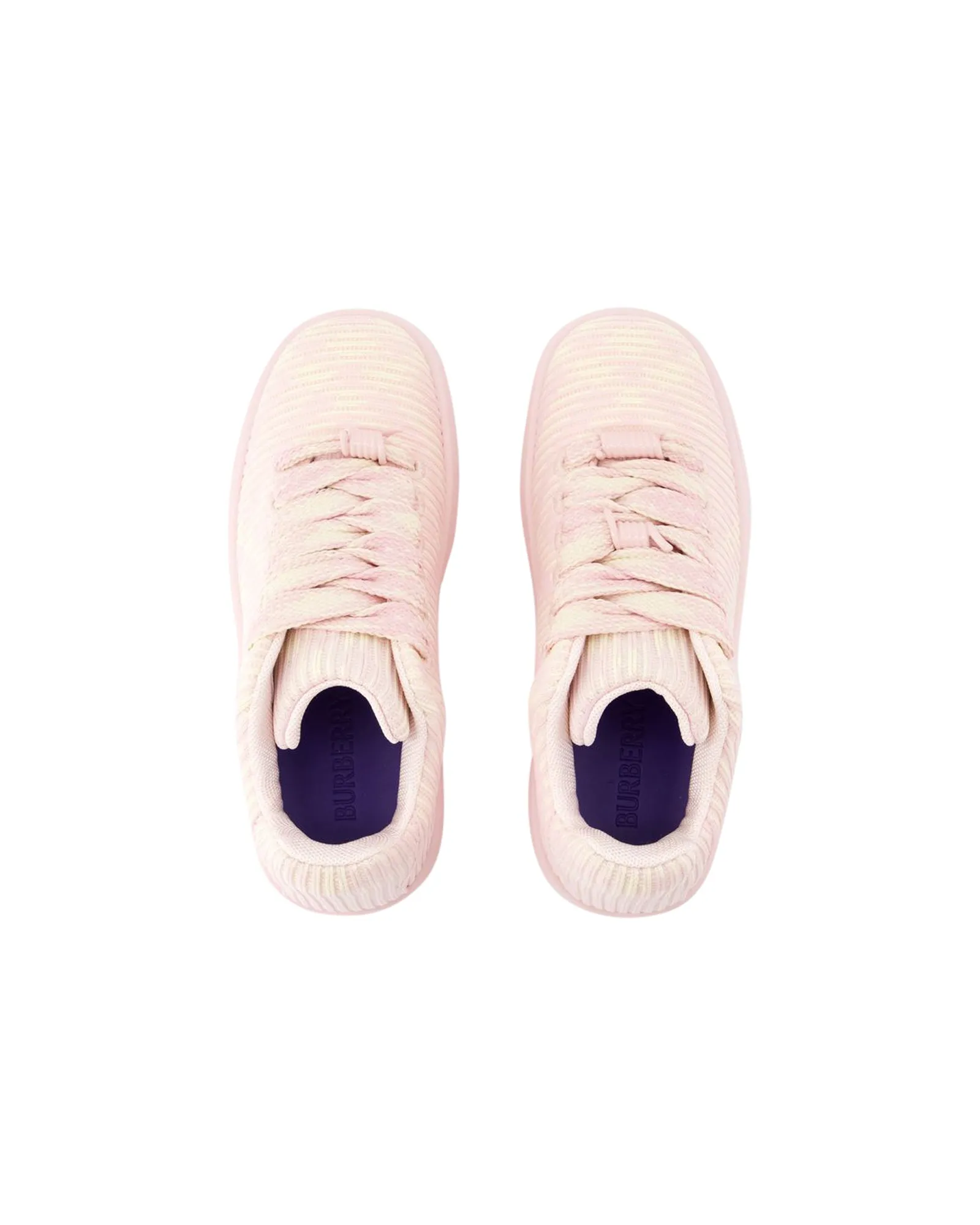 LF Box Knit Sneakers - Burberry - Synthetic - Pink