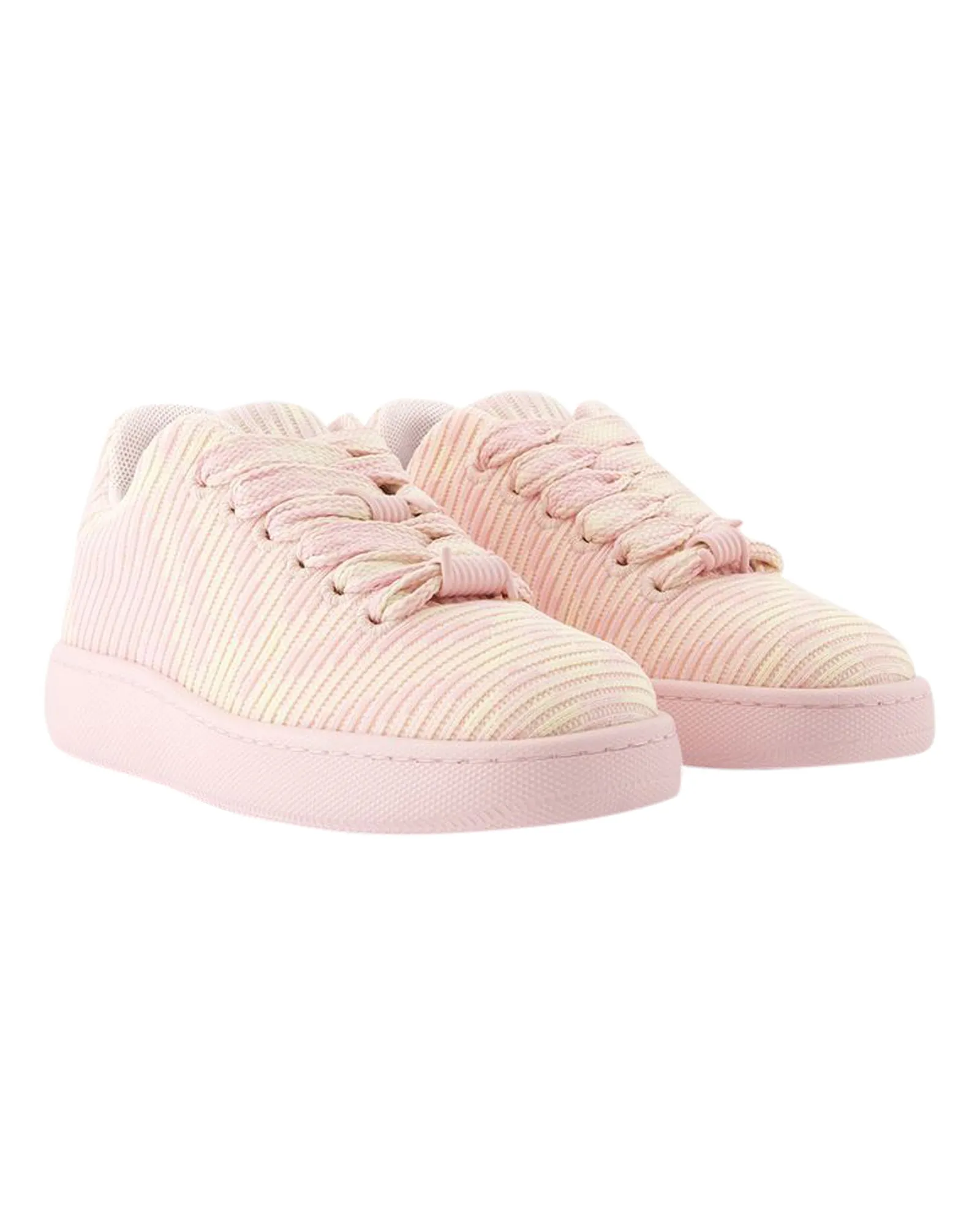 LF Box Knit Sneakers - Burberry - Synthetic - Pink