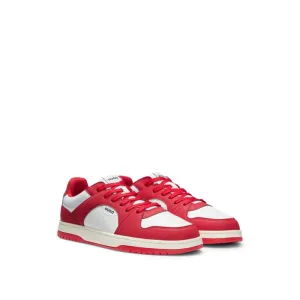 Low-top trainers with faux leather