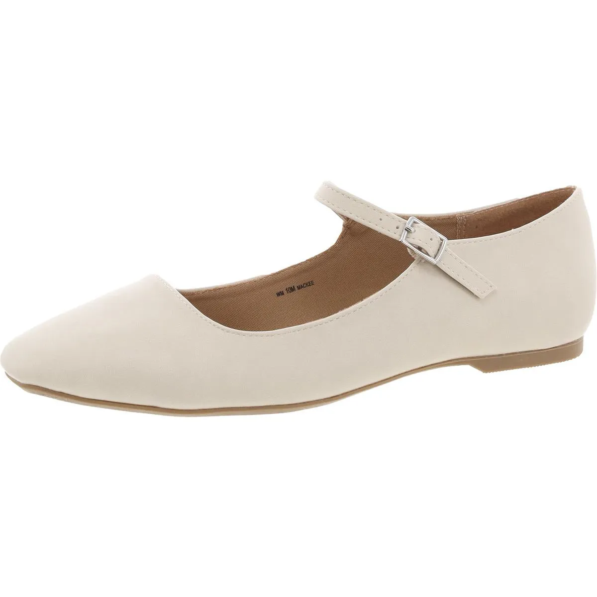 Mackee Womens Faux Leaher Slip On Mary Janes