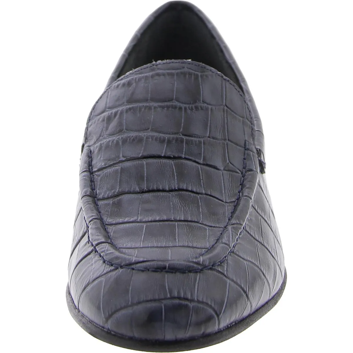 Madison Ave Womens Leather Slip-On Loafers