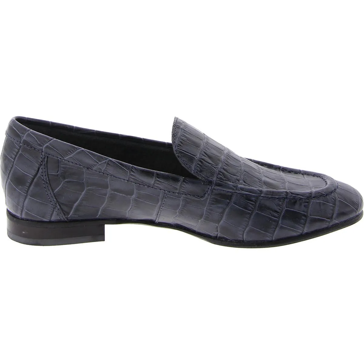 Madison Ave Womens Leather Slip-On Loafers