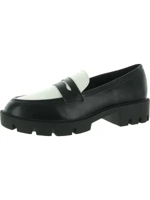 MAIBEL Womens Faux Leather Slip On Loafers