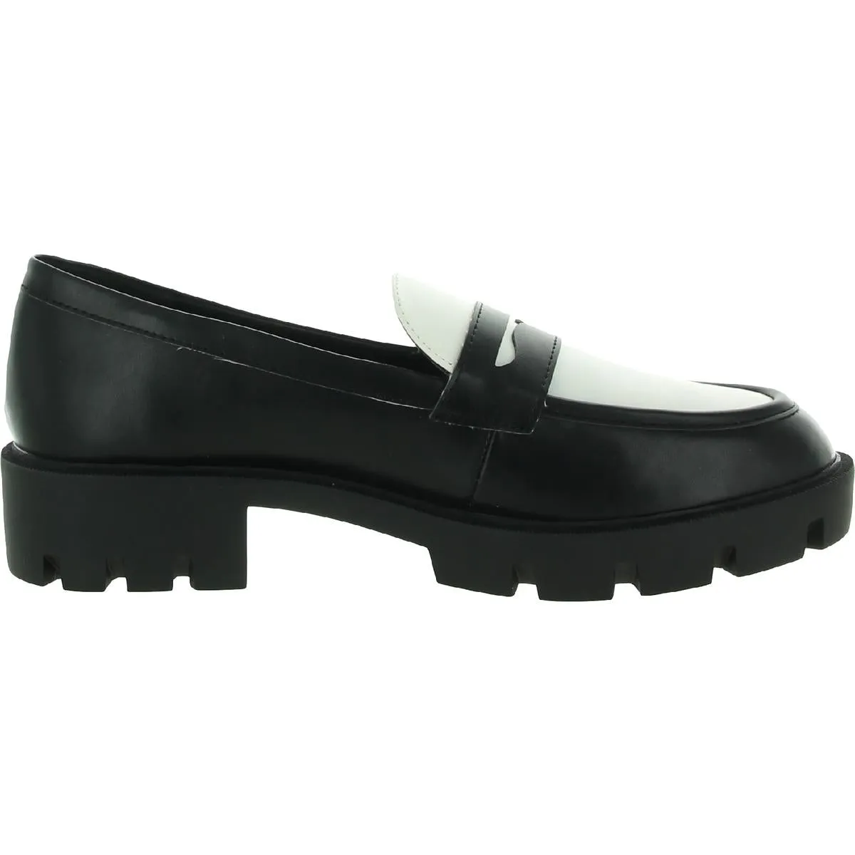 MAIBEL Womens Faux Leather Slip On Loafers