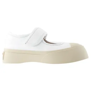 Mary Jane Sneakers - Marni - Leather - White