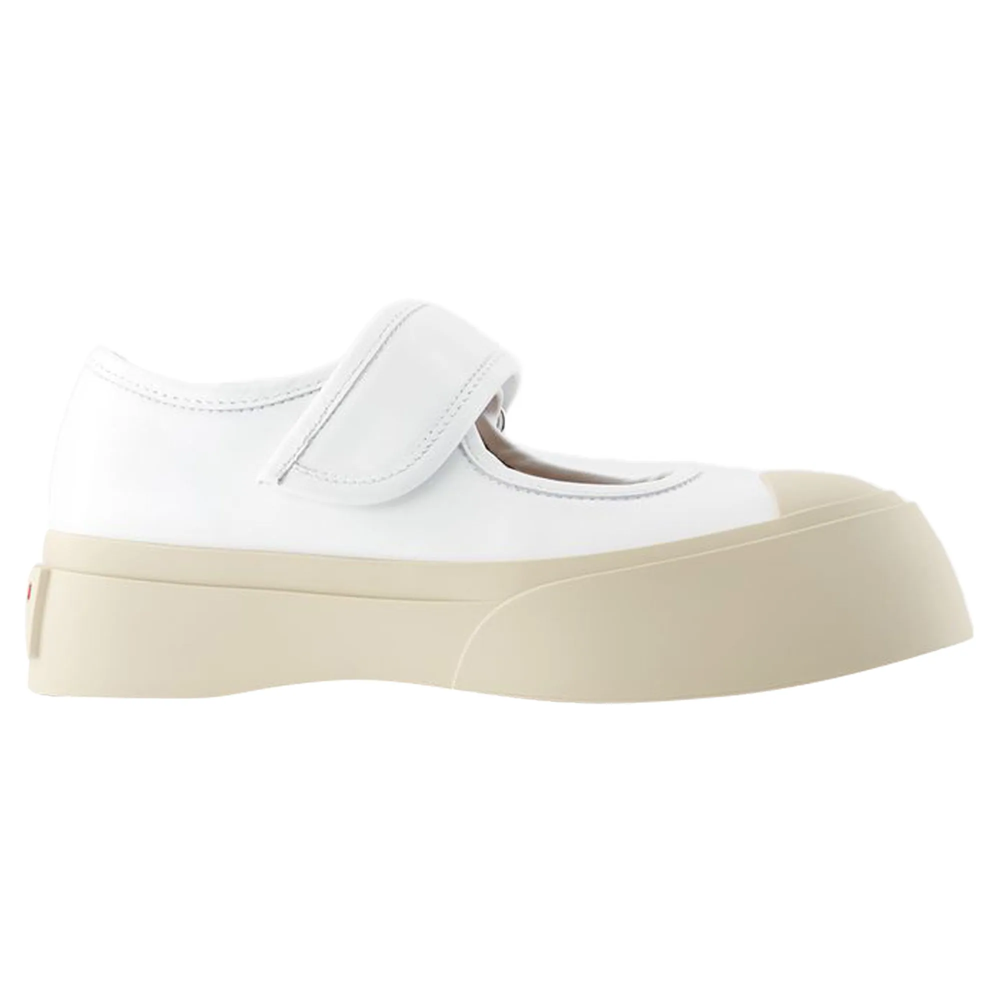 Mary Jane Sneakers - Marni - Leather - White