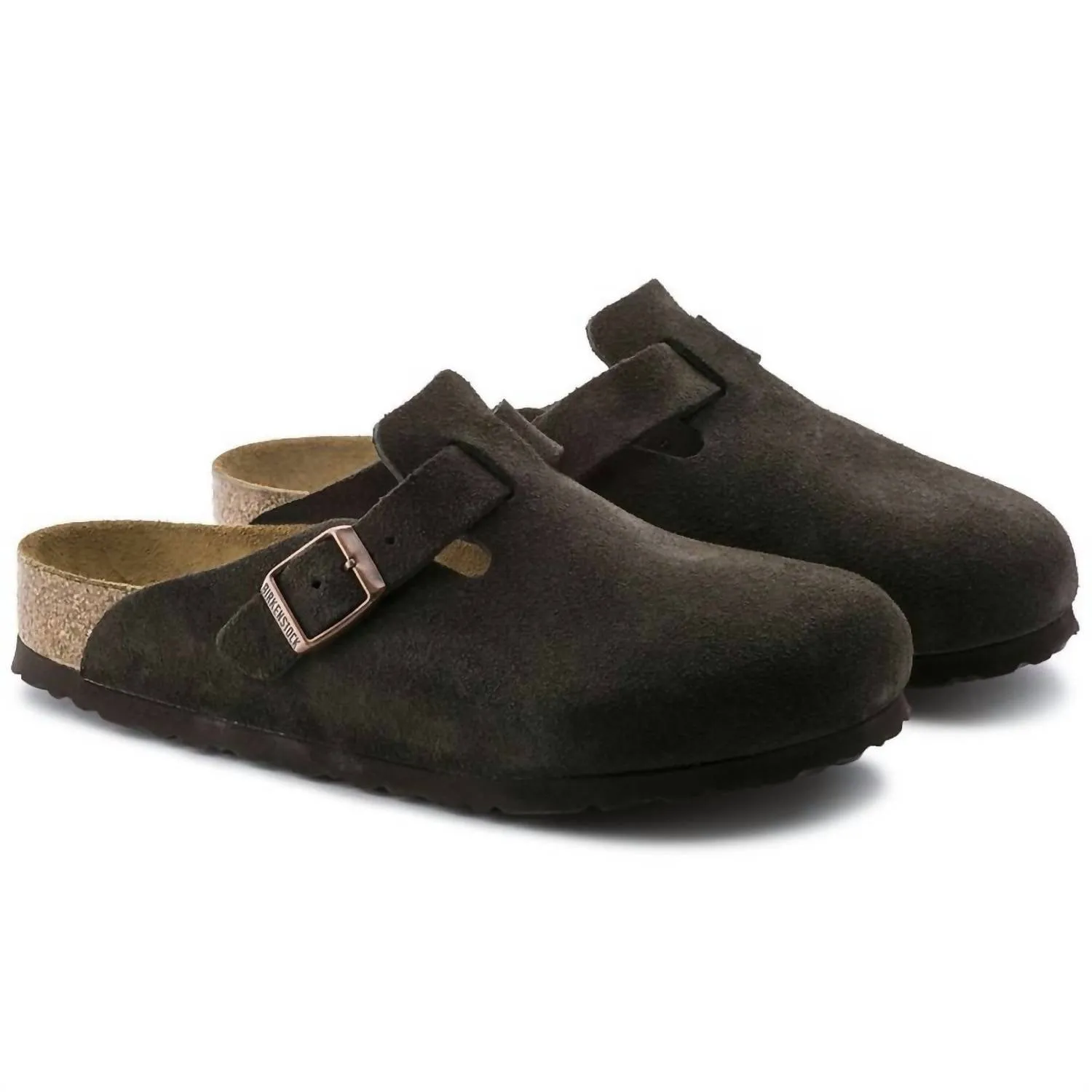 Men's Boston Leather Clogs - Medium/narrow In Mocha