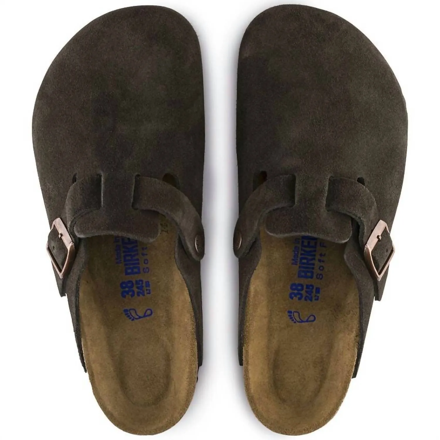 Men's Boston Leather Clogs - Medium/narrow In Mocha