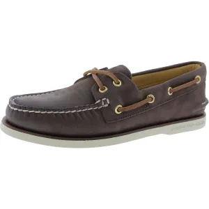 Mens Leather Flat Driving Moccasins