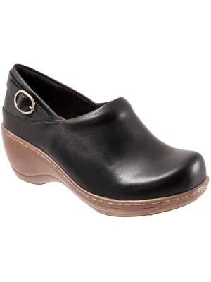 Minna Womens Leather Slip On Clogs