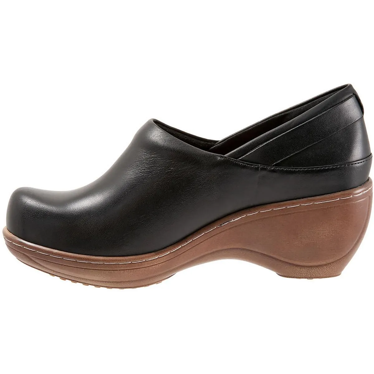 Minna Womens Leather Slip On Clogs
