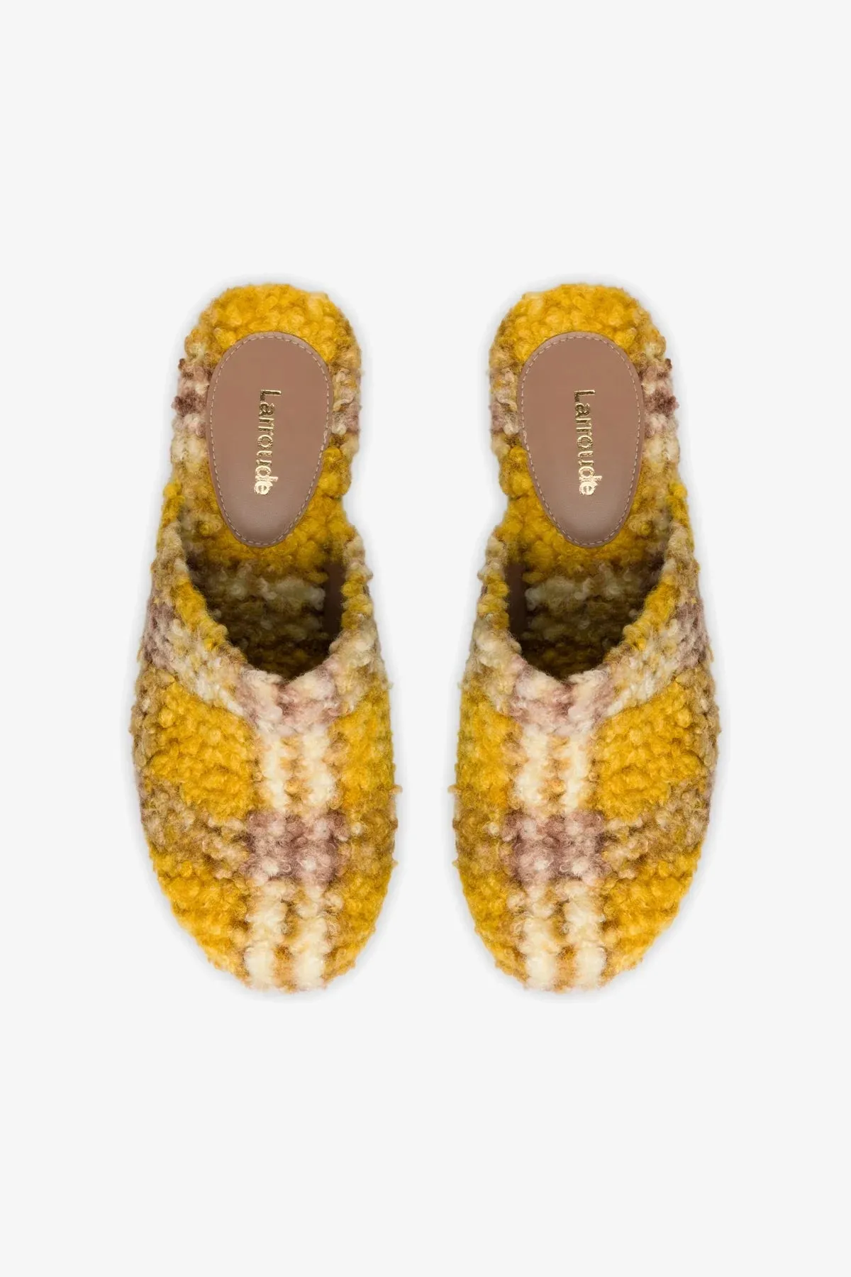 Miso Platform Clog In Dijon Plaid Shearling