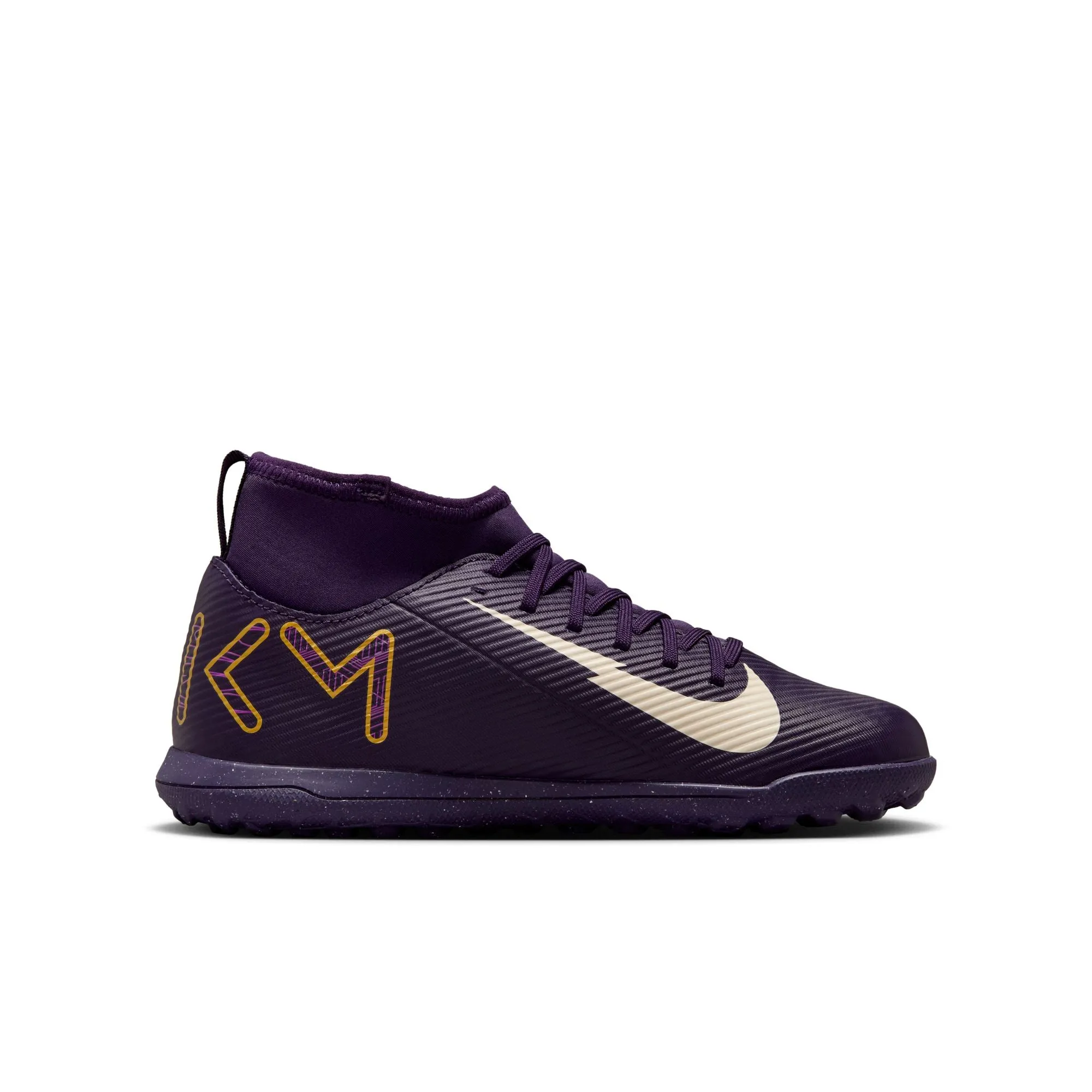 Nike Junior Zoom Superfly 9 Club KM FG Firm Ground Cleats - Grand Purple/Pale Ivory