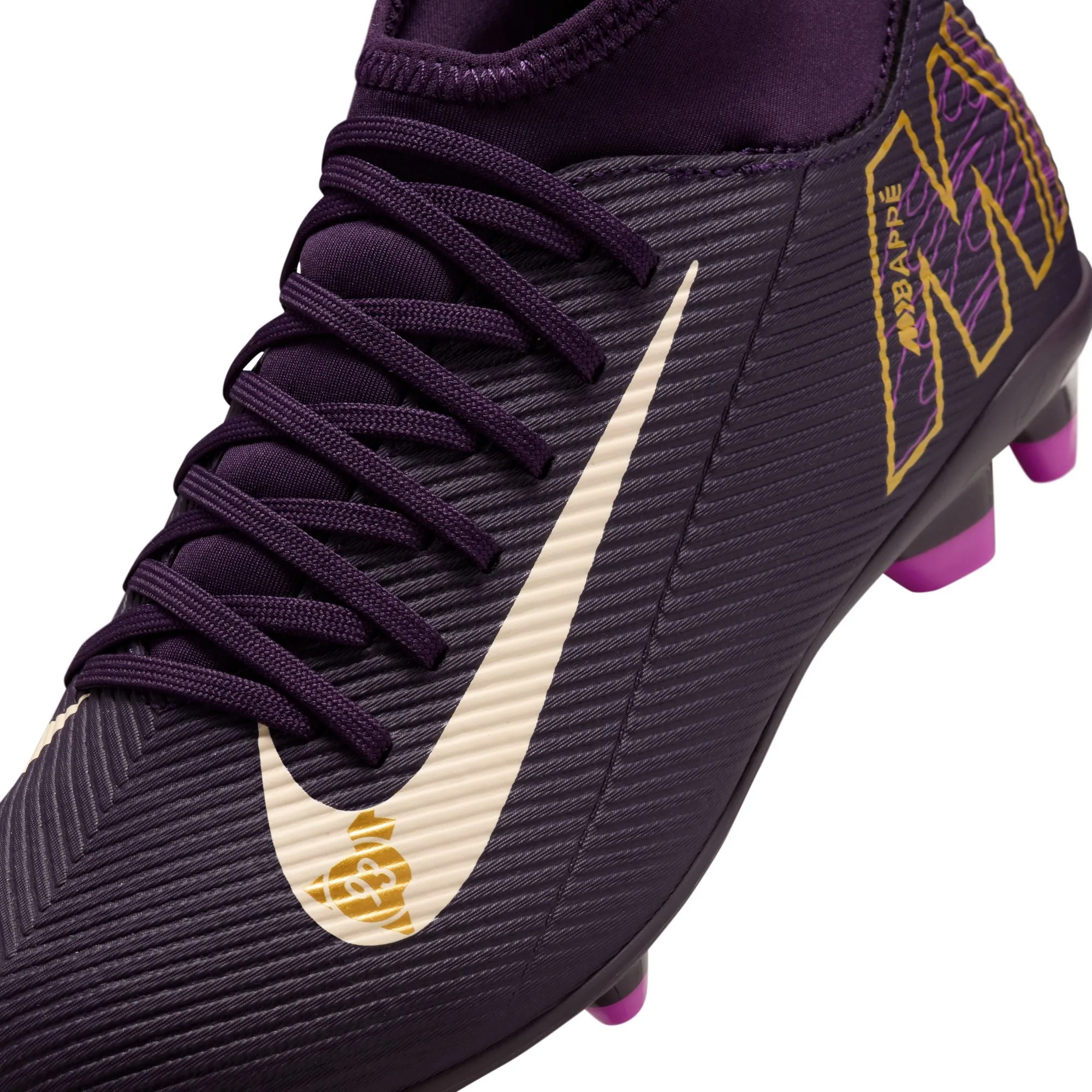 Nike Junior Zoom Superfly 9 Club KM FG Firm Ground Cleats - Grand Purple/Pale Ivory