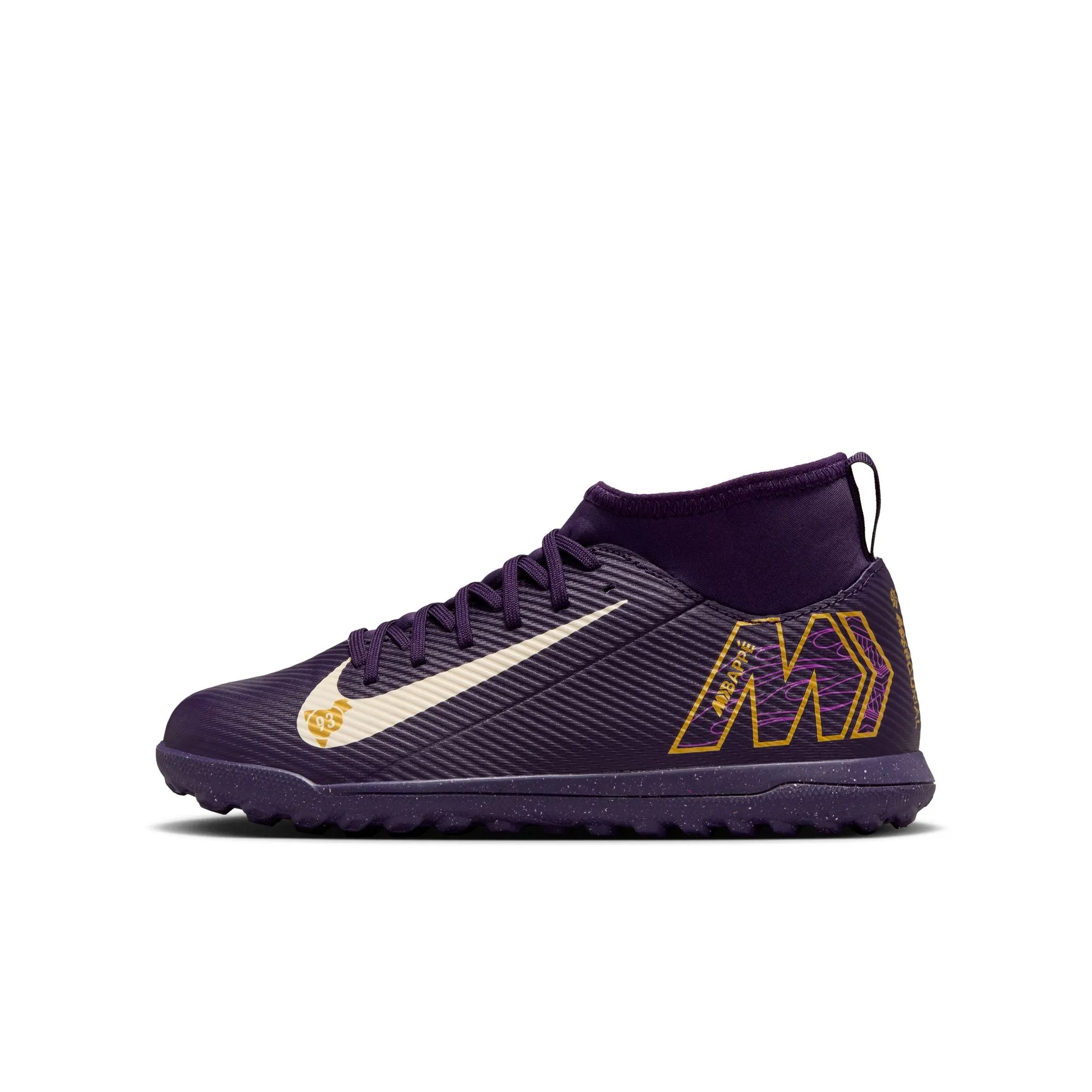 Nike Junior Zoom Superfly 9 Club KM FG Firm Ground Cleats - Grand Purple/Pale Ivory
