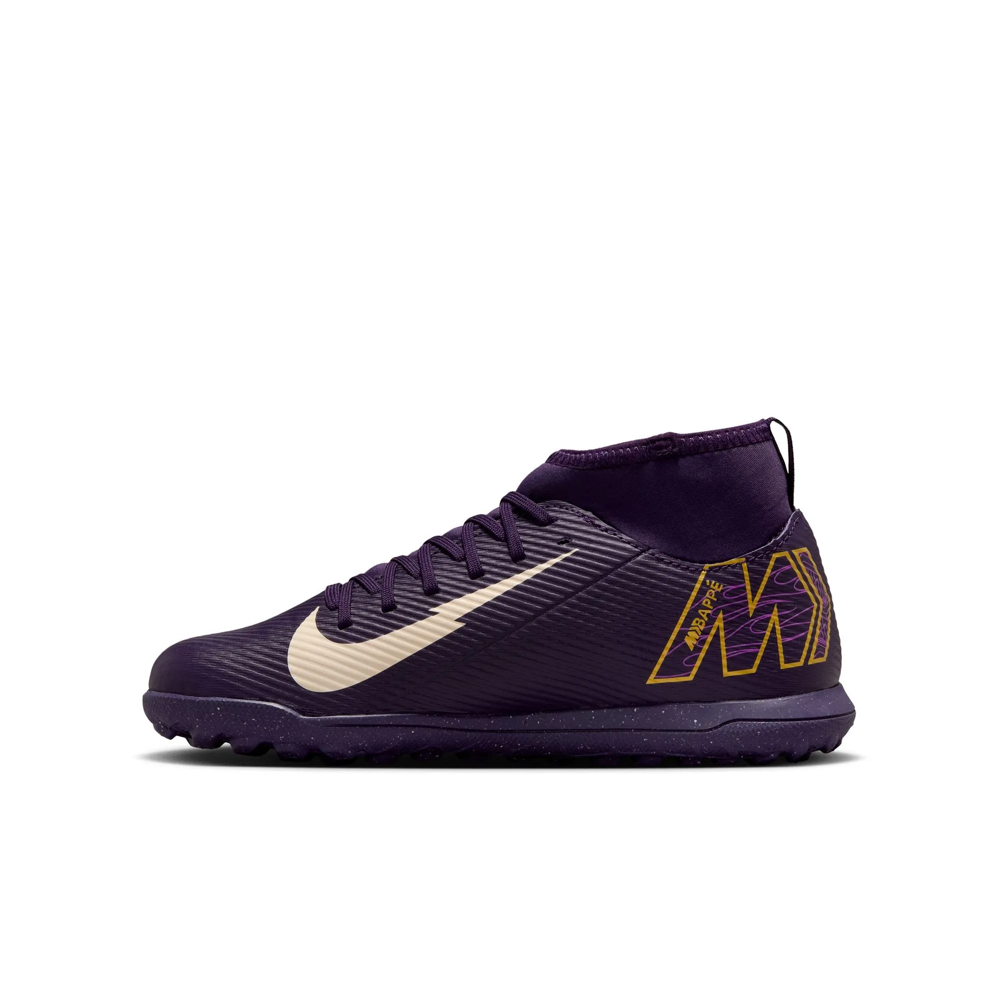 Nike Junior Zoom Superfly 9 Club KM FG Firm Ground Cleats - Grand Purple/Pale Ivory