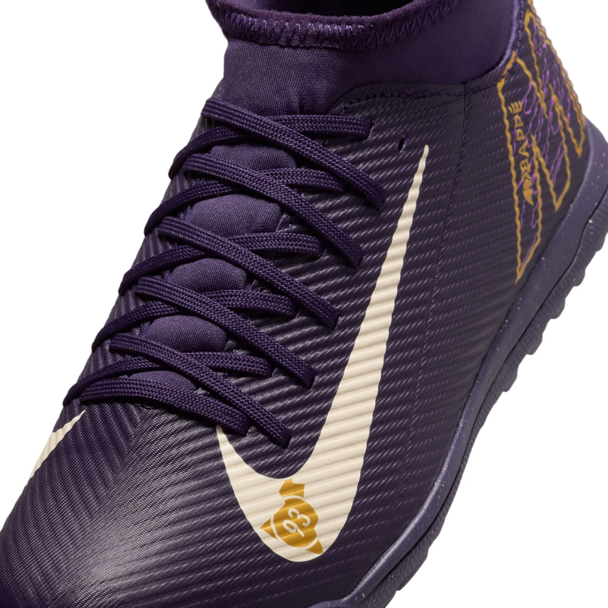 Nike Junior Zoom Superfly 9 Club KM FG Firm Ground Cleats - Grand Purple/Pale Ivory