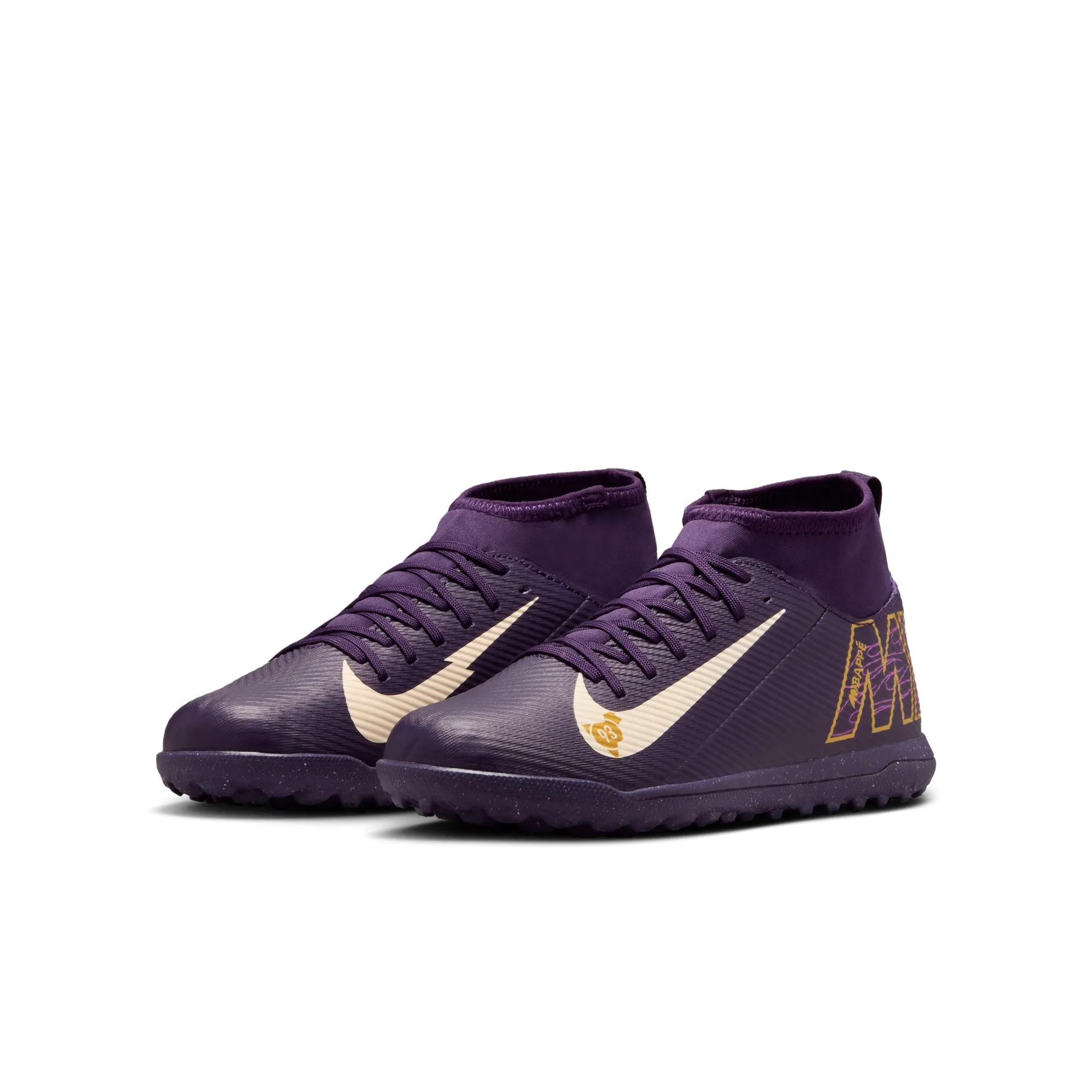 Nike Junior Zoom Superfly 9 Club KM FG Firm Ground Cleats - Grand Purple/Pale Ivory
