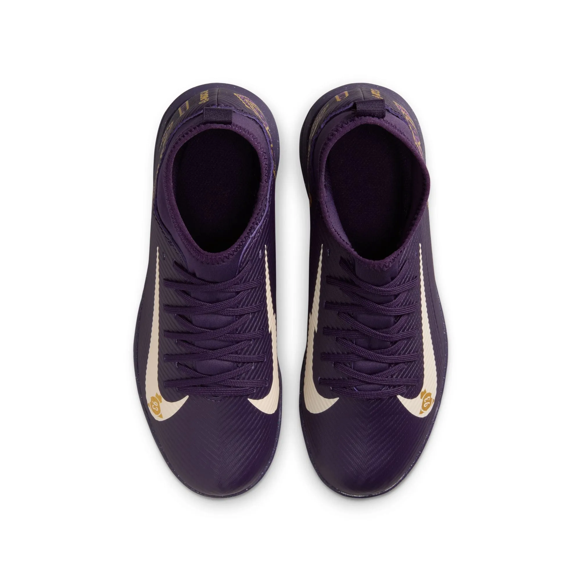 Nike Junior Zoom Superfly 9 Club KM FG Firm Ground Cleats - Grand Purple/Pale Ivory