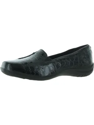 Purpose Womens Patent Crocodile Print Fashion Loafers