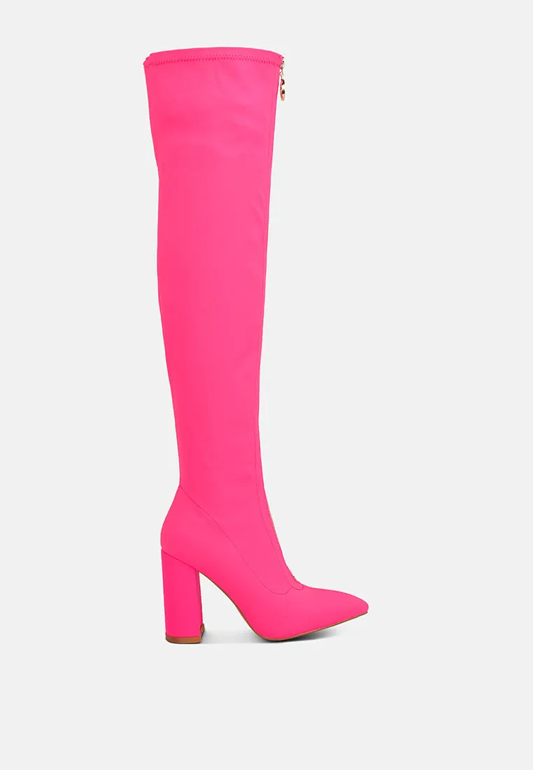 ronettes knee high stretch long boots