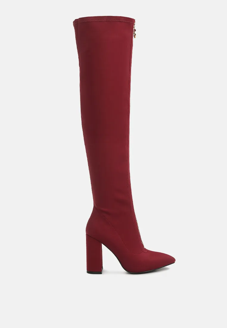 ronettes knee high stretch long boots