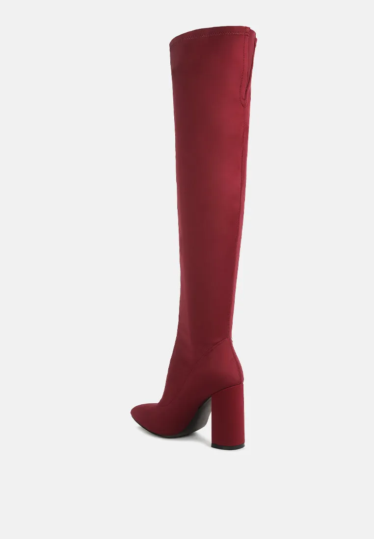 ronettes knee high stretch long boots