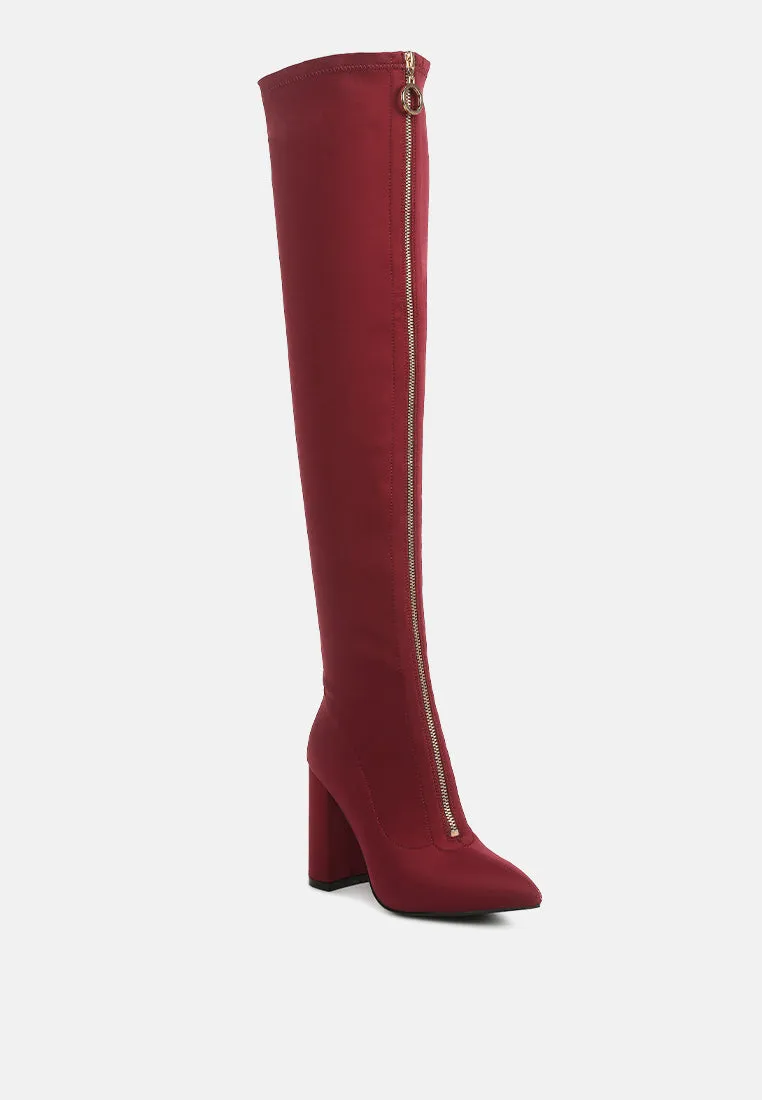 ronettes knee high stretch long boots