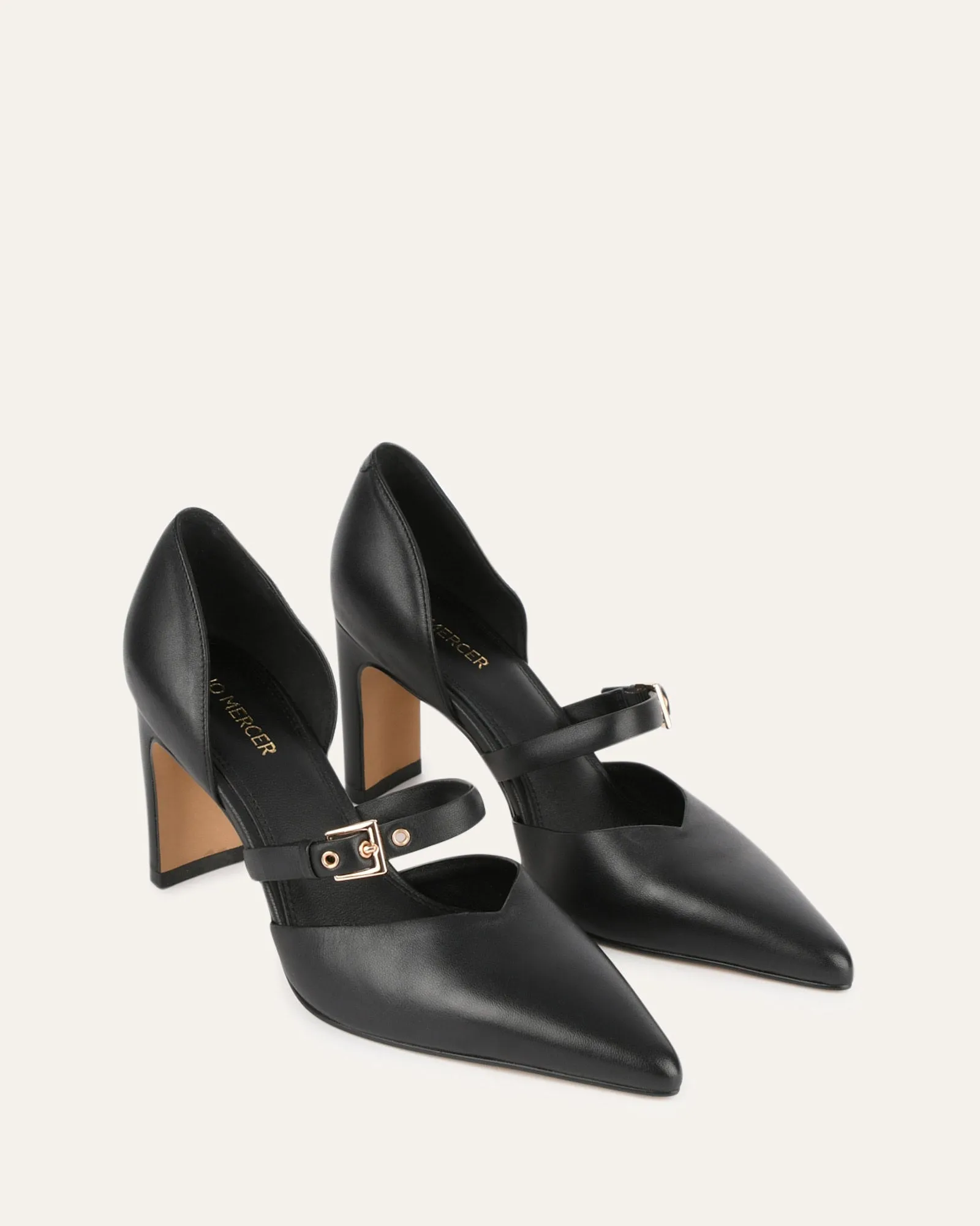 SAWYER HIGH HEELS BLACK LEATHER