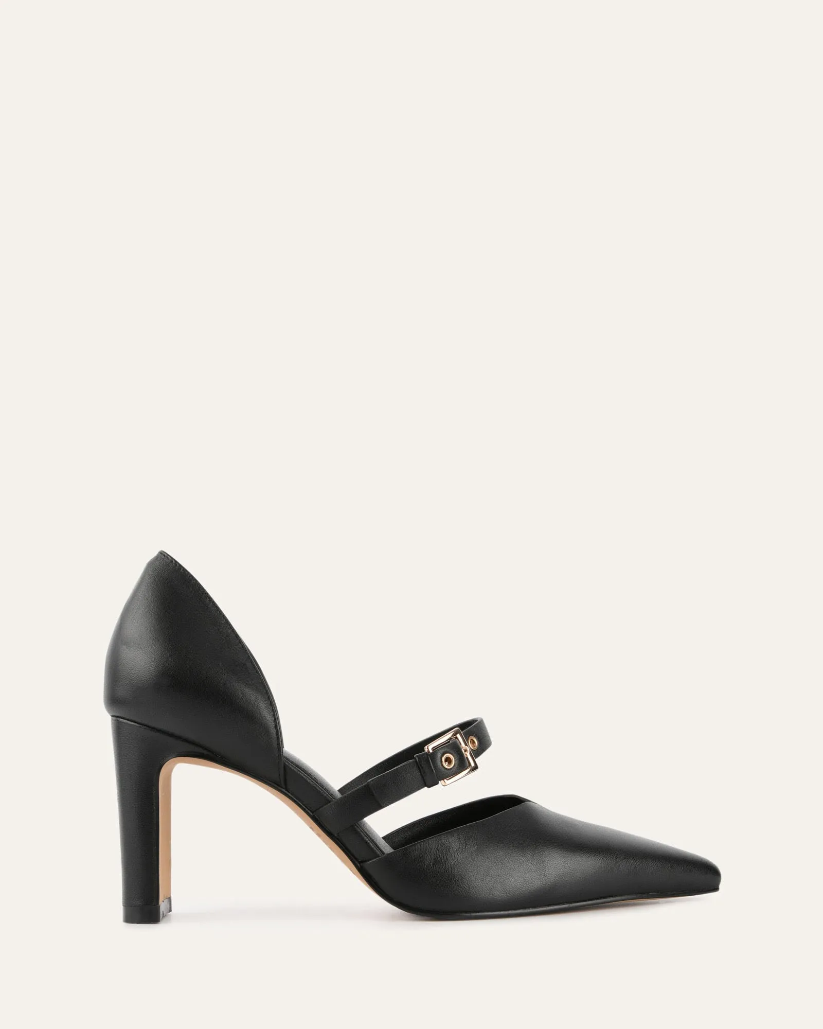 SAWYER HIGH HEELS BLACK LEATHER