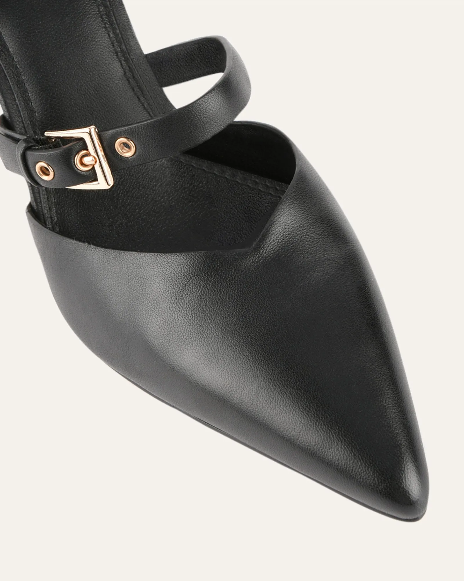SAWYER HIGH HEELS BLACK LEATHER