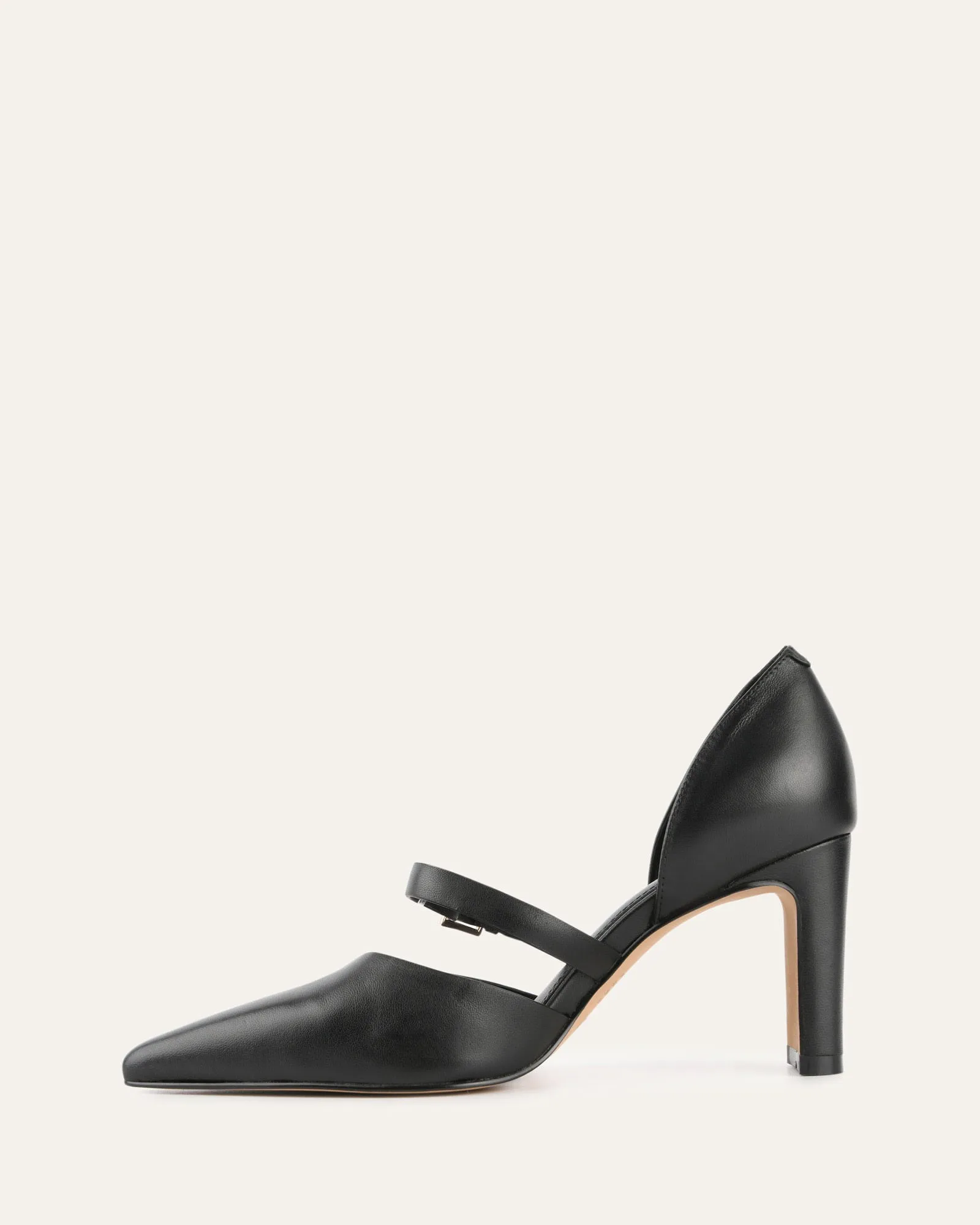 SAWYER HIGH HEELS BLACK LEATHER