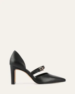 SAWYER HIGH HEELS BLACK LEATHER