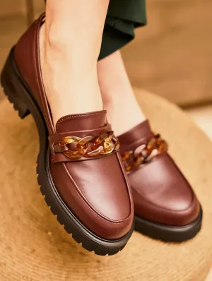 Sherlock Vegan Grain Leather Loafers | Chocolate