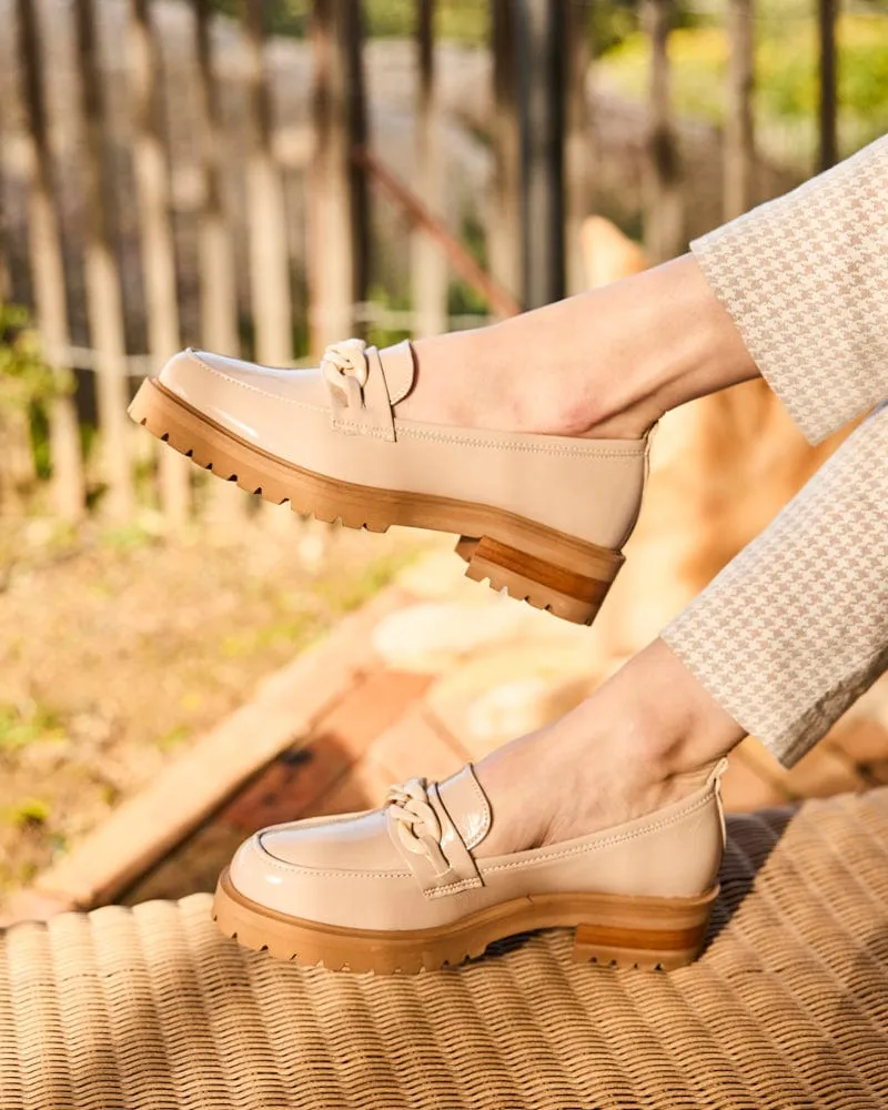 Sherlock Vegan Grain Patent Leather Loafers | Dune