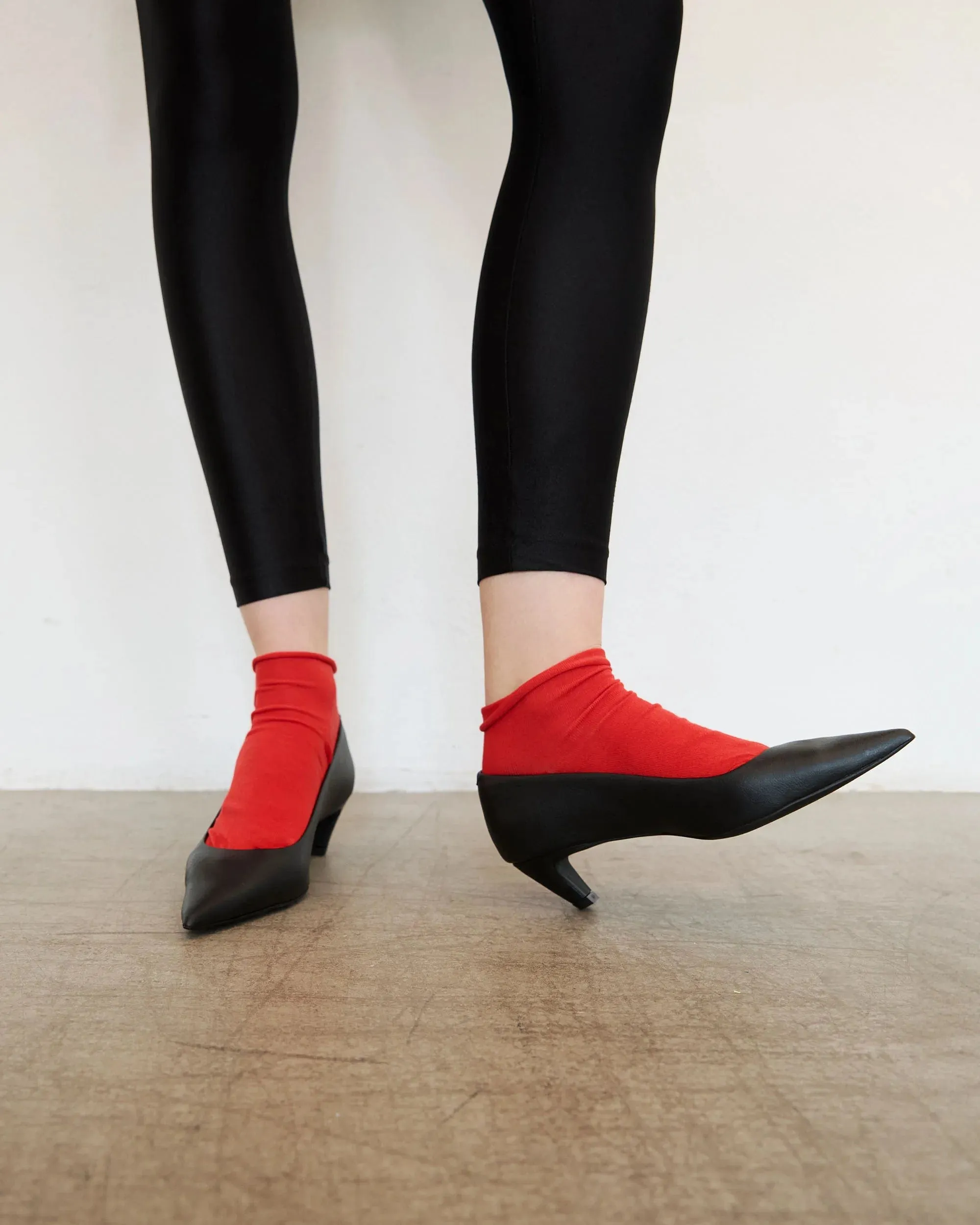 Siren Vegan Grape Leather Kitten Heels | Black