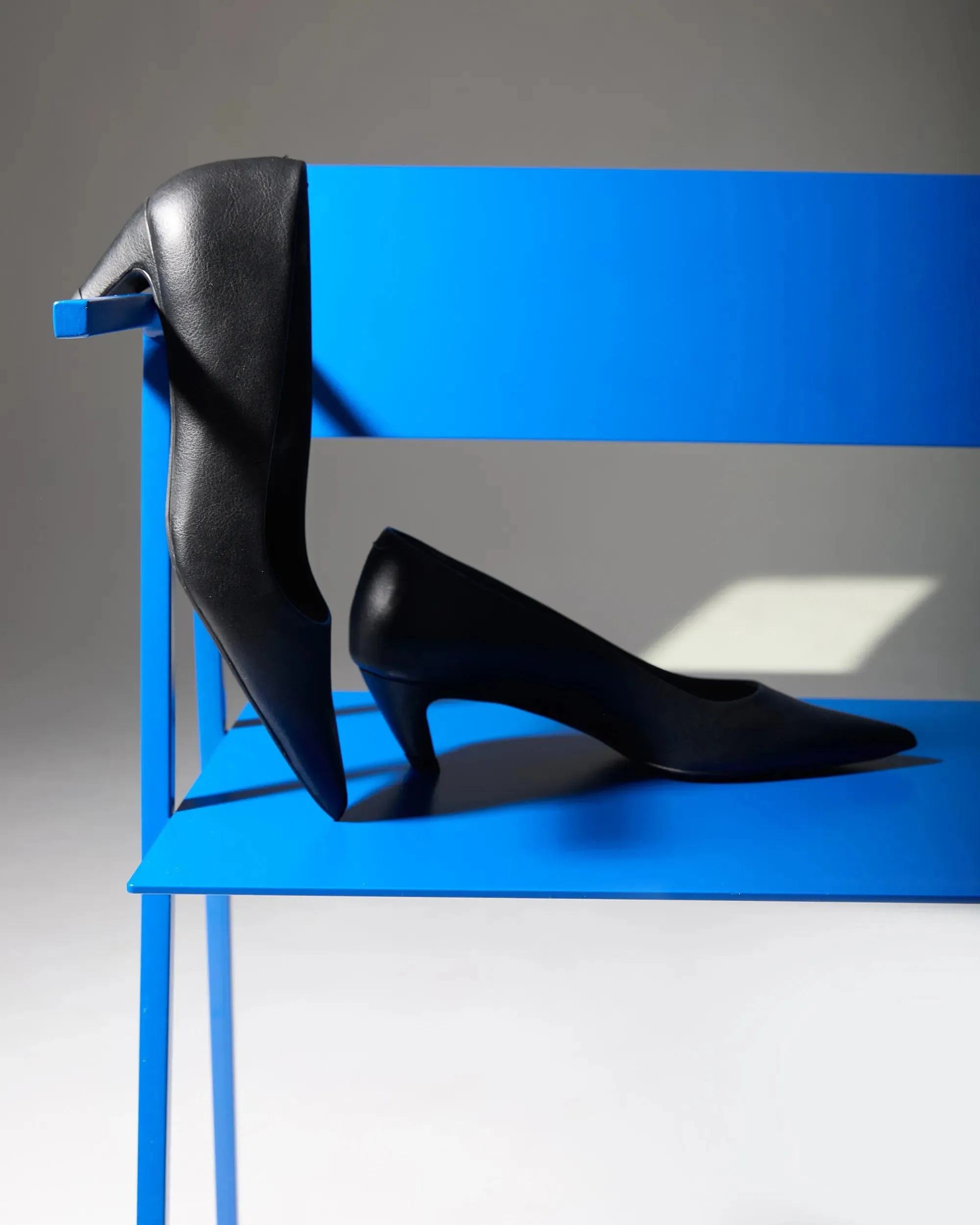 Siren Vegan Grape Leather Kitten Heels | Black
