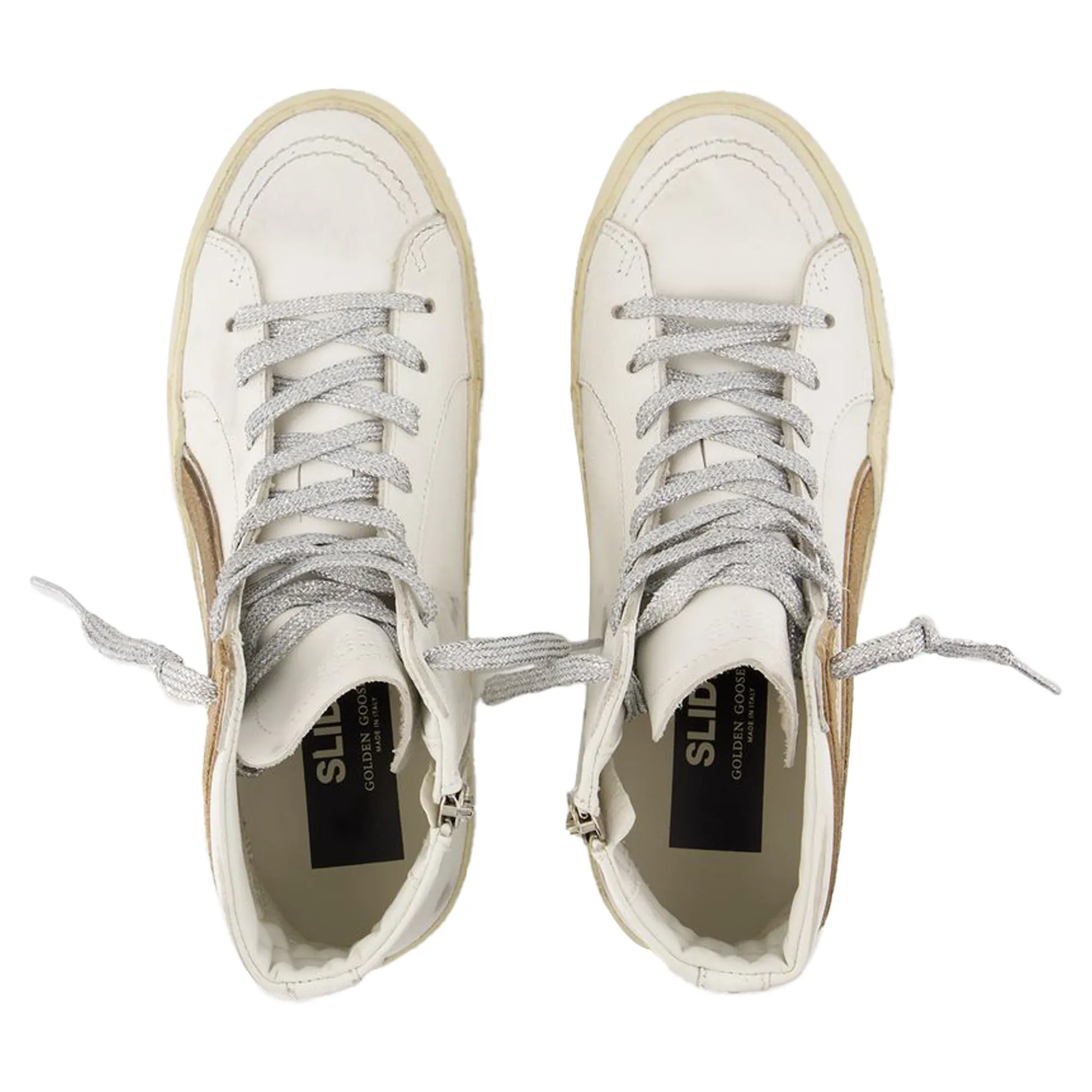 Slide Sneakers - Golden Goose Deluxe Brand - Leather - White
