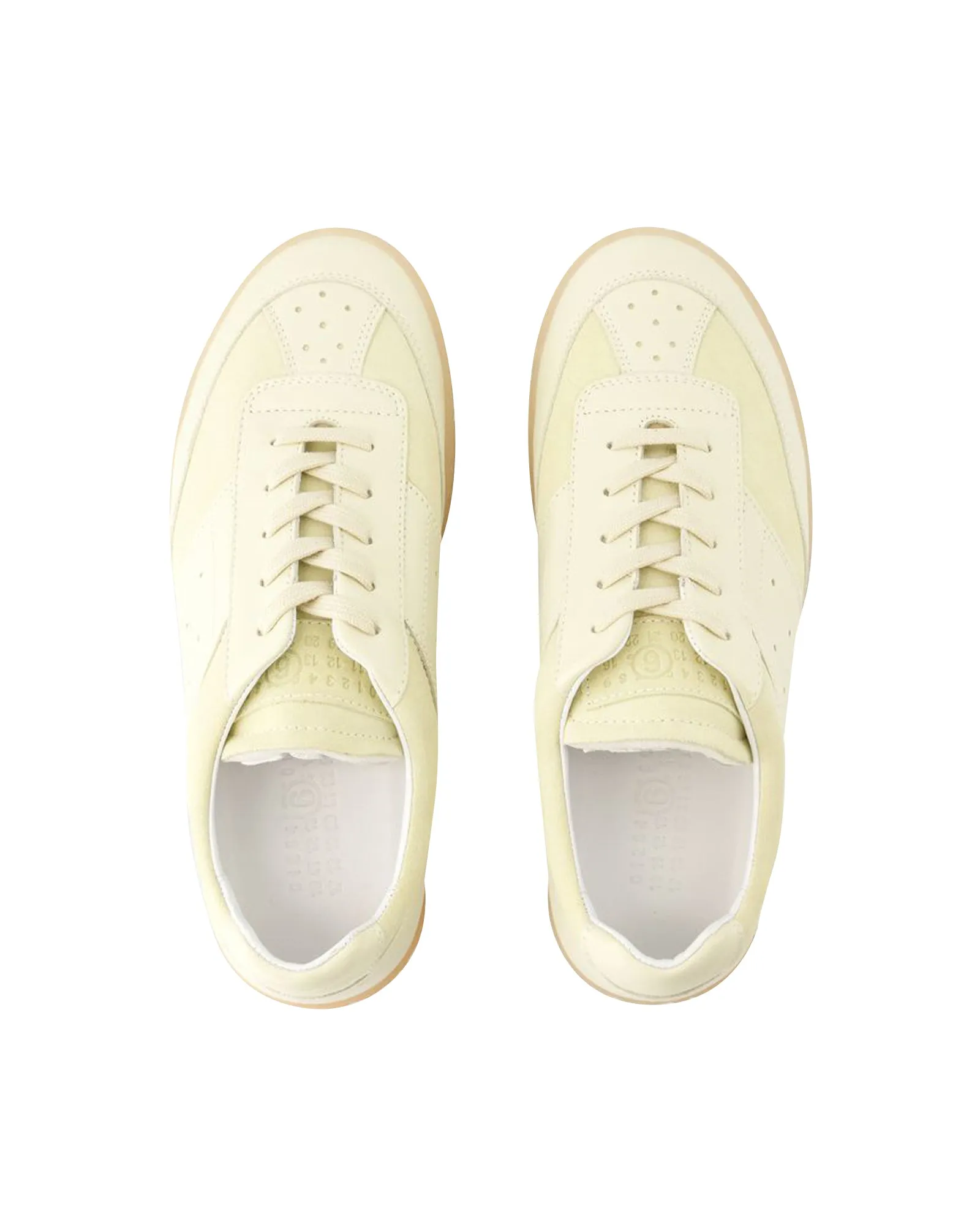 Sneakers - MM6 Maison Margiela - Leather - Beige/White