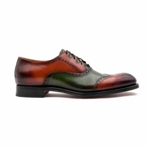 Stephen Lace Up Shoes - Camel/Green