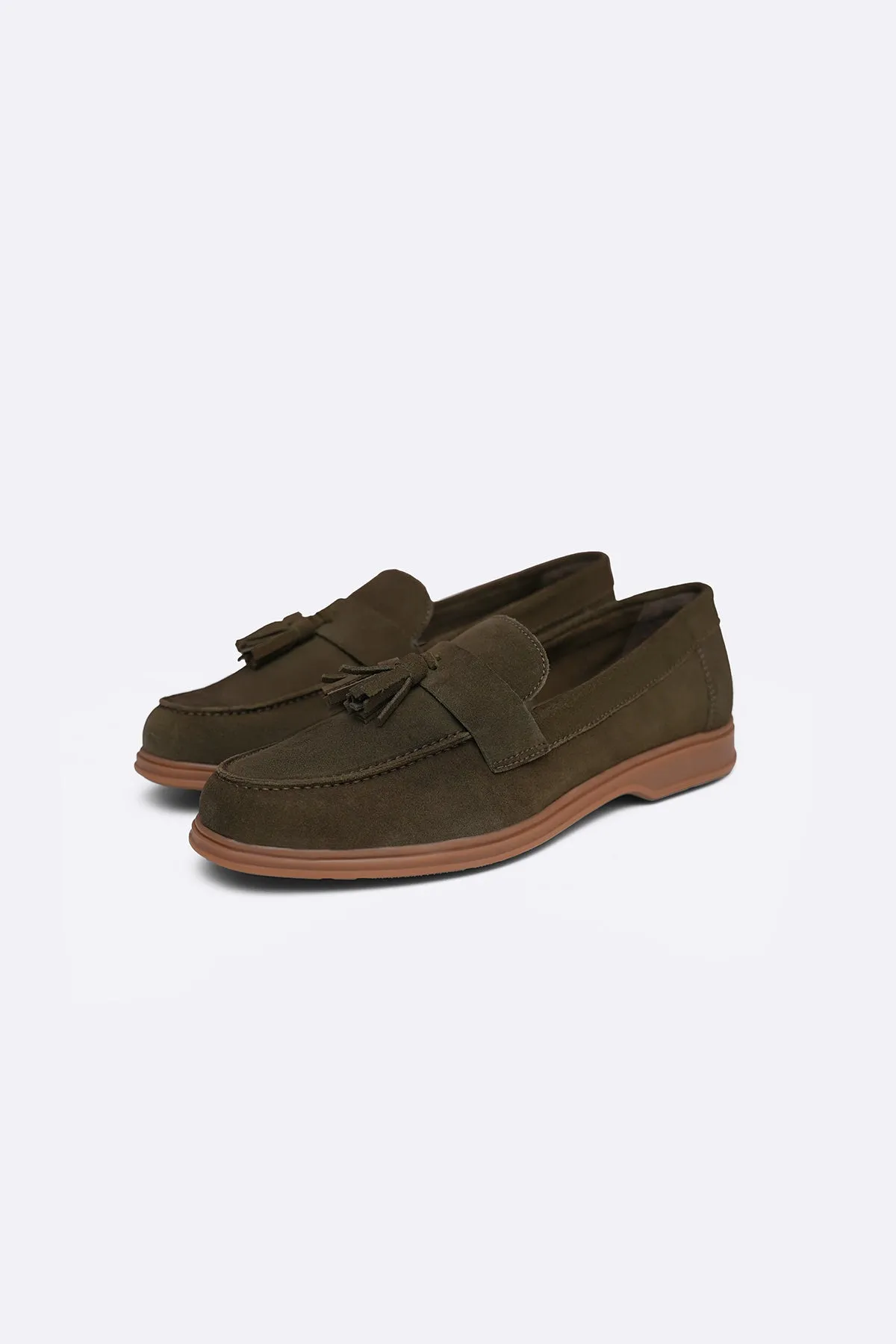 SUEDE LEATHER TASSEL LOAFERS