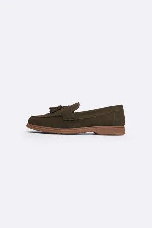 SUEDE LEATHER TASSEL LOAFERS
